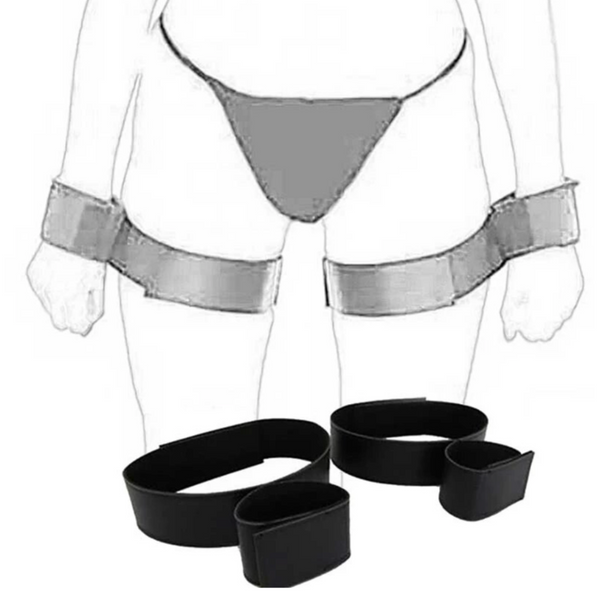 BDSM Bondage Been- en Handboeien - Zwart Harnas - Sexy Lingerie - Stevige Sex Toy - Handboeien - Verstelbaar - Dames / Heren Lingerie - One Size