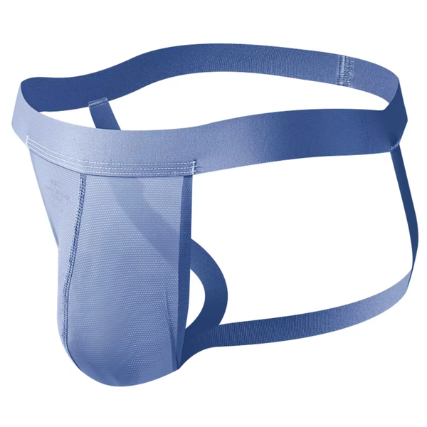 Heren String Transparant - Jockstrap Doorzichtig Blauw - Sexy Design - Zacht en Comfortabel - Mannen Onderbroek - Lingerie Voor Mannen - Maat XXL / 2XL