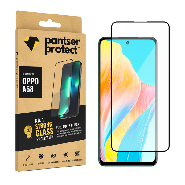 Pantser Protect™ Glass Screenprotector Geschikt voor OPPO A58 - Case Friendly - Premium Pantserglas - Glazen Screen Protector