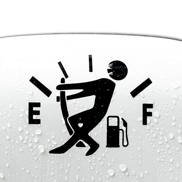Autosticker - Grappig Poppetje Tank - Auto Sticker Zwart - Hoogwaardig Vinyl - Autostickers Wrap Folie - Geschikt voor Alle Automerken / Universeel