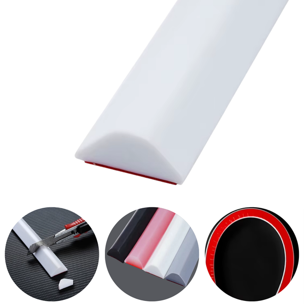 Badkamer Waterbarrière Strip - Douchedrempel 200 cm - Rond - Zelfklevende Siliconen Waterstopper - Waterstopper Tegen Waterlekkage - Waterkering voor Douche, Bad en Keuken - Wit