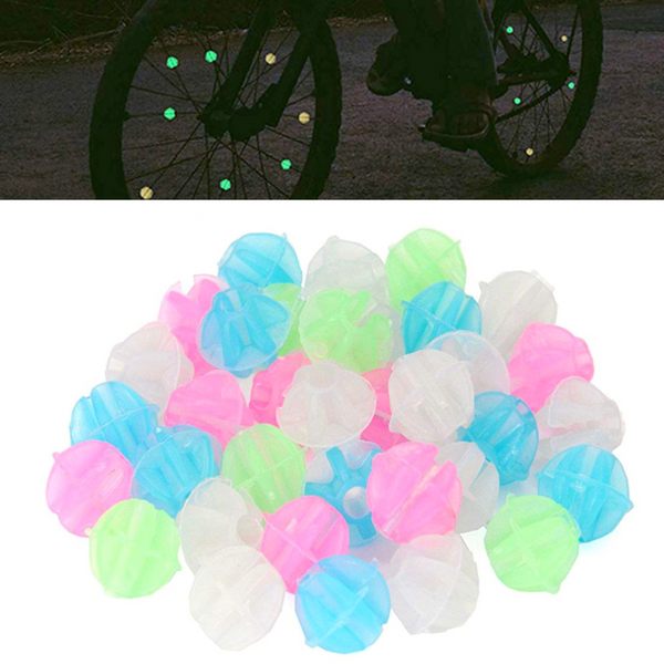 Fiets Spaakkralen Glow In The Dark - 36 Stuks - Fietskralen - Kinderfiets Spaakkralen - Kralen Fiets Kinderen - Spaak Reflectoren - Spaak Versiering