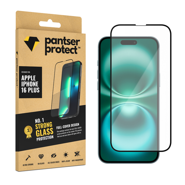 Pantser Protect™ Glass Screenprotector Geschikt voor Apple IPhone 16 Plus / 16+ - Case Friendly - Premium Pantserglas - Glazen Screen Protector