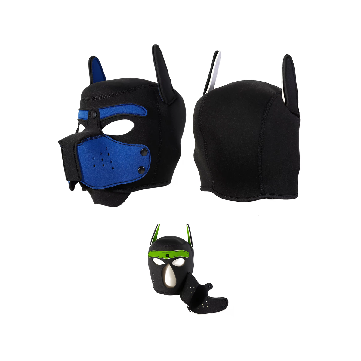 Honden Masker - Zwart & Blauw - Puppy Play - BDSM Roleplay & Cosplay - Unisex - Sex Speeltjes Toys - Erotiek - Bondage Masker - OneSize