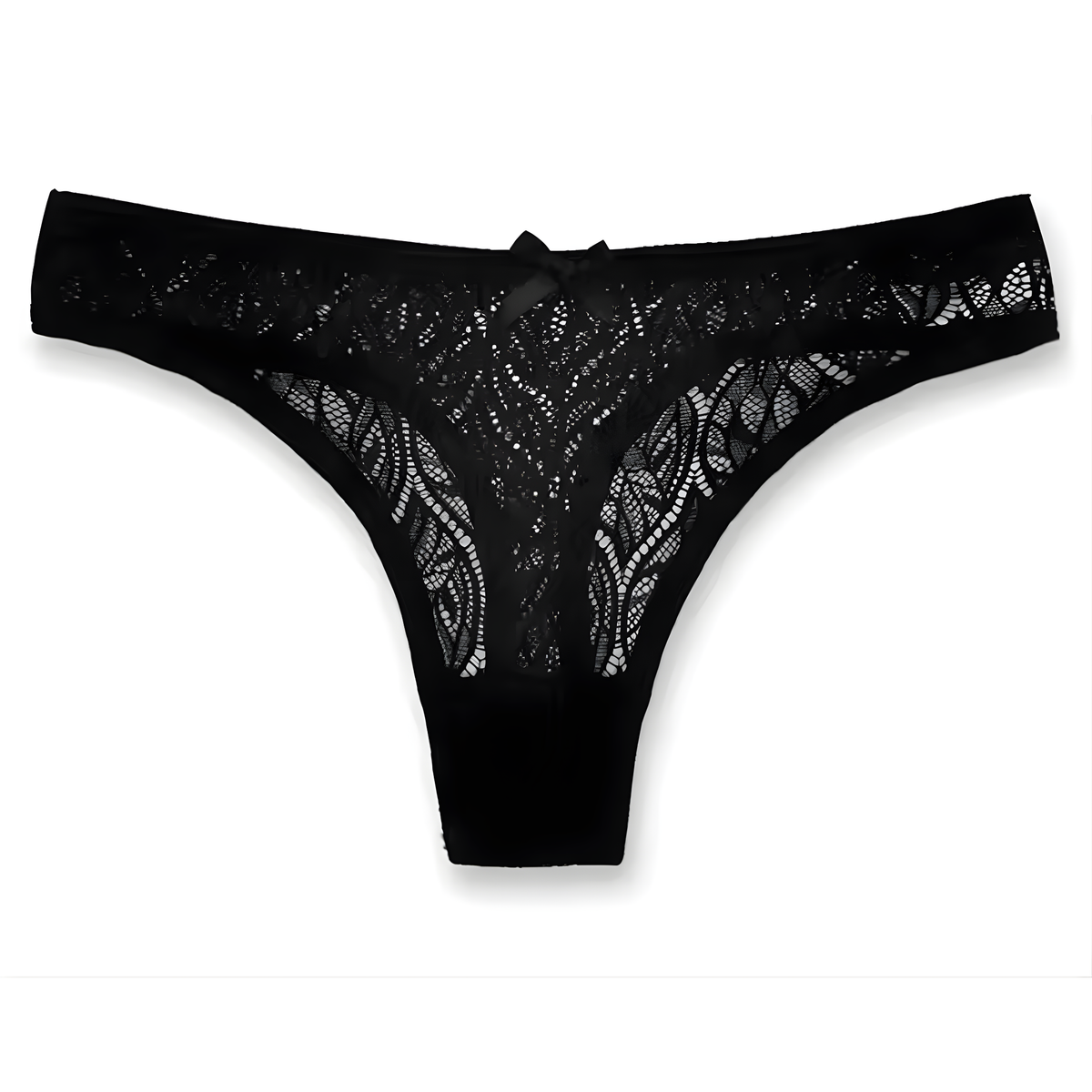5 Pack - Kanten Strings Met Sexy Patroon – Plus Size – Verleidelijk en Comfortabel Dames Ondergoed - 2x Zwart, 2x Blauw en Rood - Onderbroeken / Slips Voor Vrouwen - Maat 3XL