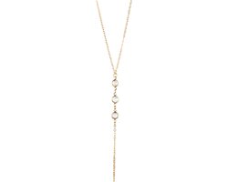 Rugketting - Goudkleurig met Steentjes - Back Chain Goud - Zomerse Ketting - Rug Ketting Dames