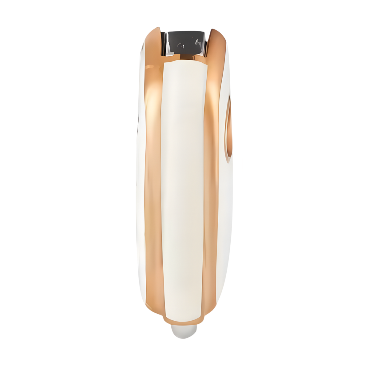 Zachte TPU Sleutelcover - Sleutelhoesje Geschikt voor Hyundai IX25 / IX35 / IX45 / I10 / I20 / I30 / HB20 / Elantra / Solaris / Sonata / Santa Fe / Sport Tucson - Wit met Goud - Key Cover - Auto Accessoires
