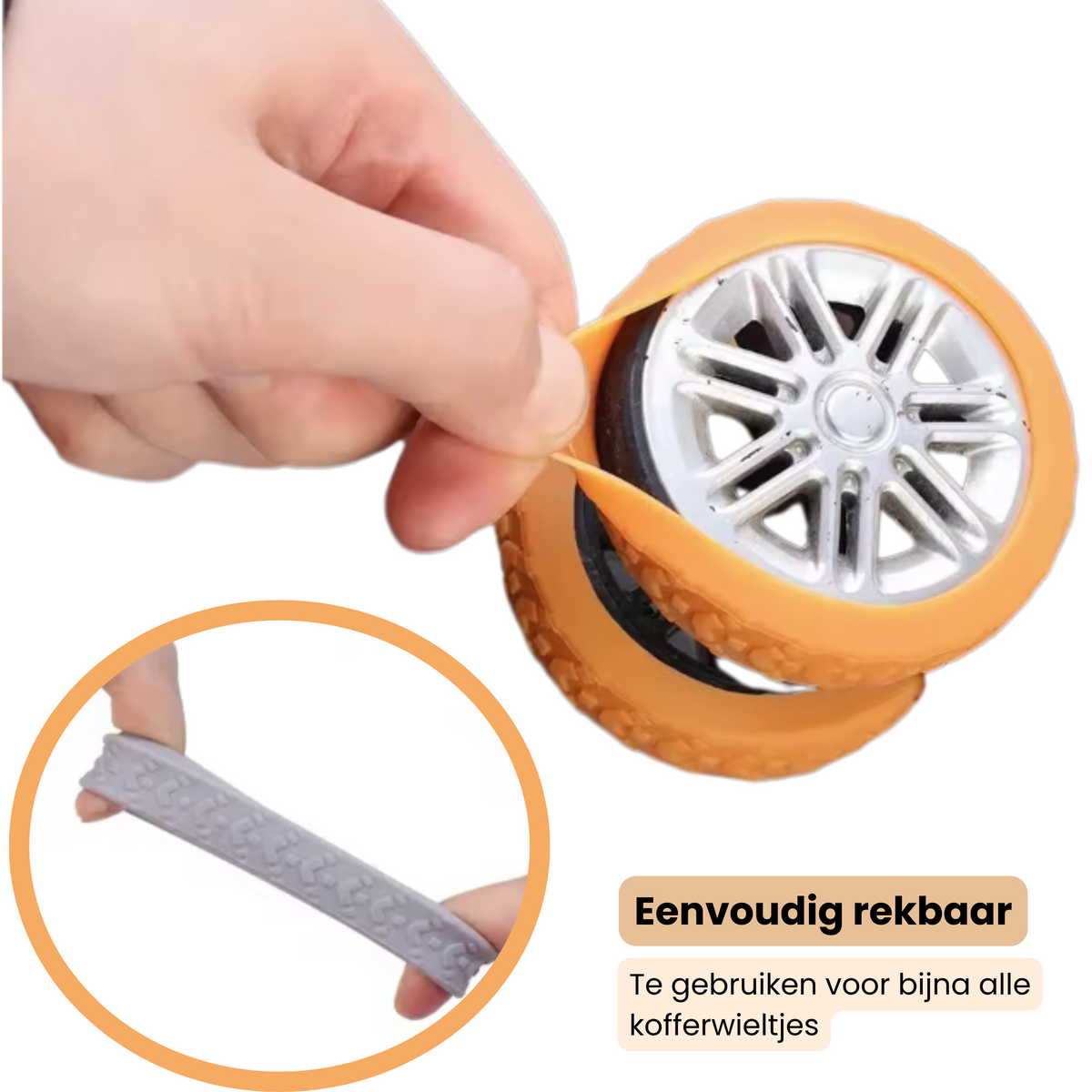 Siliconen Wielbescherming Voor Trolley / Koffer - Geluidsreducerend - Wielbescherming - Reiskoffer Accessoires - Set Van 8 Stuks Paars