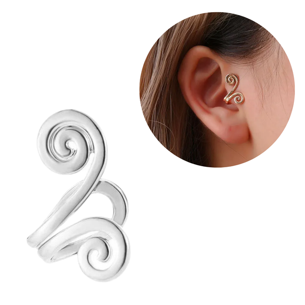 Fake Oorpiercing Zilverkleurig - Nep Piercing Tragus - Klem Oorbellen Oorpiercing - Nep Helix - Zilver - Metaal