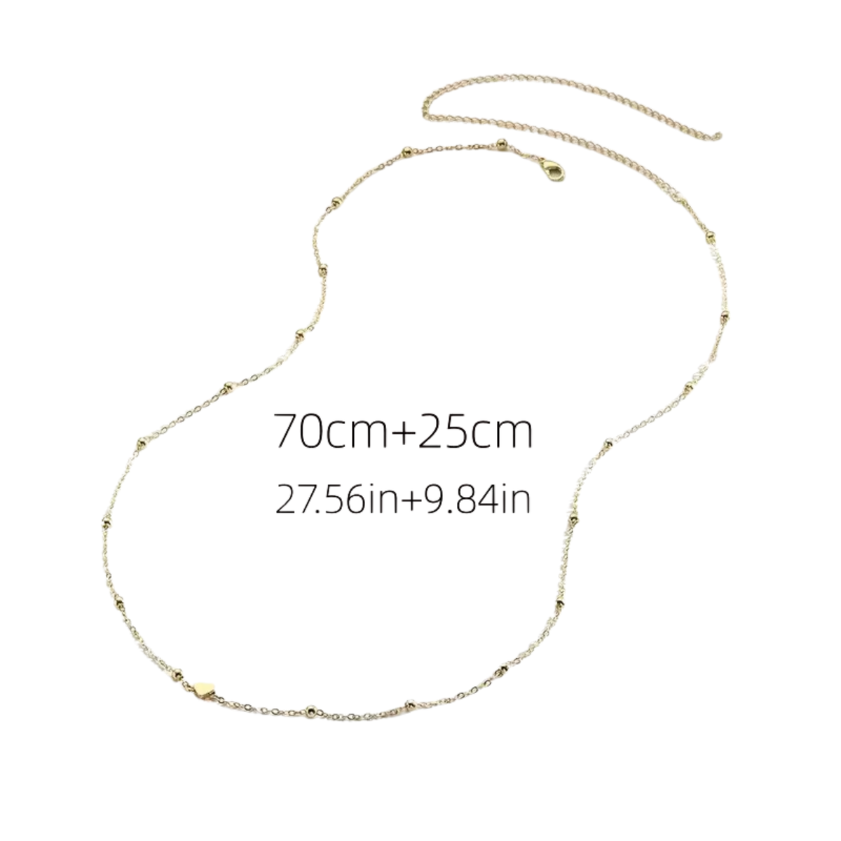 Belly Chain - Goud - Bolletjes en Hartje - Buikketting Goudkleurig - Zomerse Tailleketting - Heupketting Dames - Buik Ketting