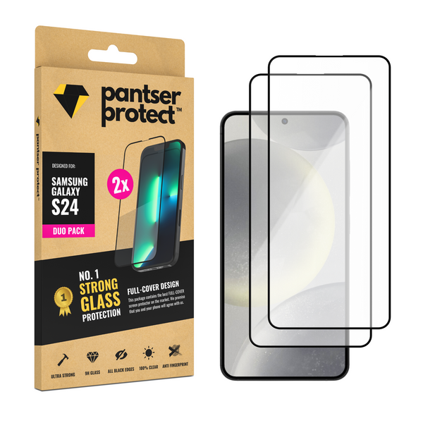 DUO-PACK - 2x Pantser Protect™ Glass Screenprotector Geschikt voor Samsung Galaxy S24 / S25 - Case Friendly - Premium Pantserglas - Glazen Screen Protector