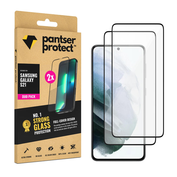 DUO-PACK - 2x Pantser Protect™ Glass Screenprotector Geschikt voor Samsung Galaxy S21 - Case Friendly - Premium Pantserglas - Glazen Screen Protector