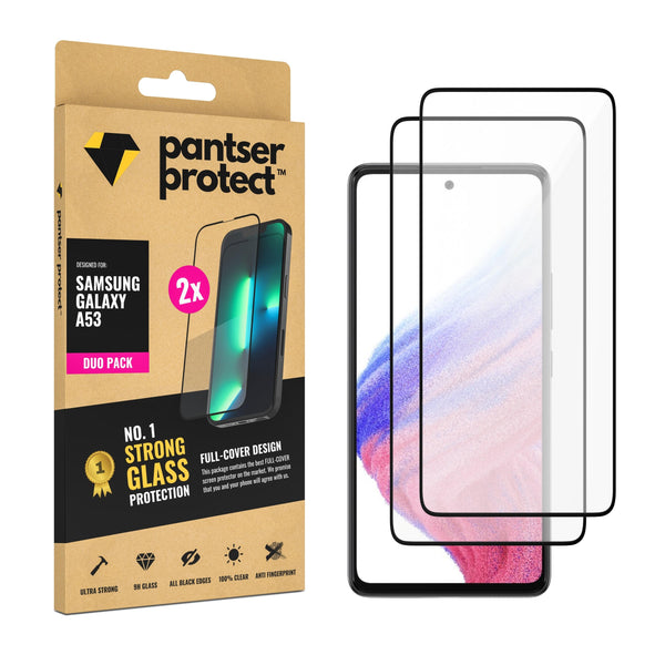 DUO-PACK - 2x Pantser Protect™ Glass Screenprotector Geschikt voor Samsung Galaxy A53 - Case Friendly - Premium Pantserglas - Glazen Screen Protector