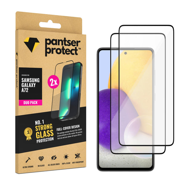 DUO-PACK - 2x Pantser Protect™ Glass Screenprotector Geschikt voor Samsung Galaxy A72 - Case Friendly - Premium Pantserglas - Glazen Screen Protector