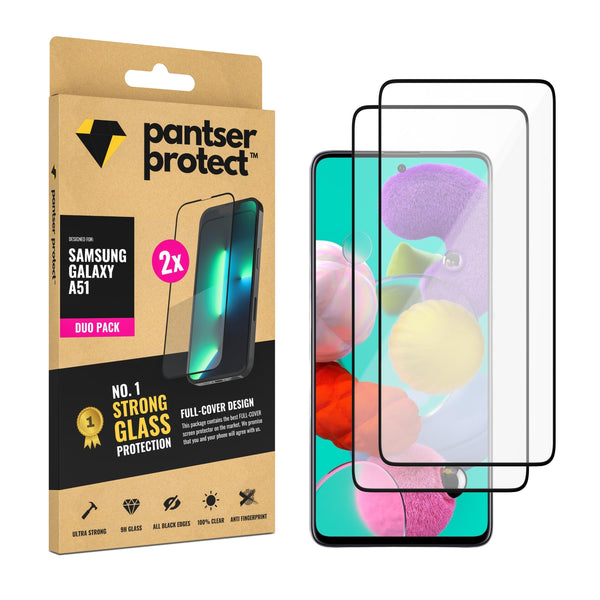 DUO-PACK - 2x Pantser Protect™ Glass Screenprotector Geschikt voor Samsung Galaxy A51 - Case Friendly - Premium Pantserglas - Glazen Screen Protector