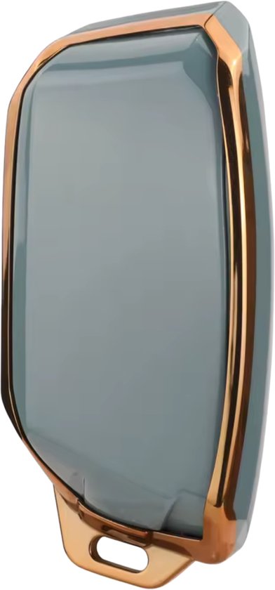 Zachte TPU Sleutelcover - Sleutelhoesje Geschikt voor BMW i7 / X7 / G07 / LCI / iX / U11 / 7 Serie / G70 / G09 / XM / U06 / G81 / M3 / 2023 - Goud met Blauw - Key Cover - Auto Accessoires