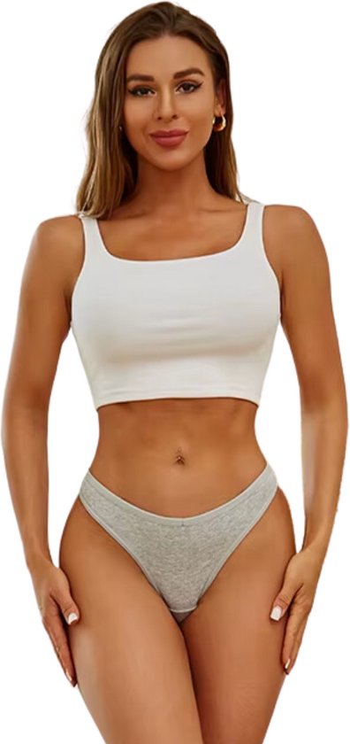 6 Pack - Comfortabele String Zwart - Zachte Strings - Sexy Dames Ondergoed - Vrouwen - Onderbroek Set - Lingerie - Maat L