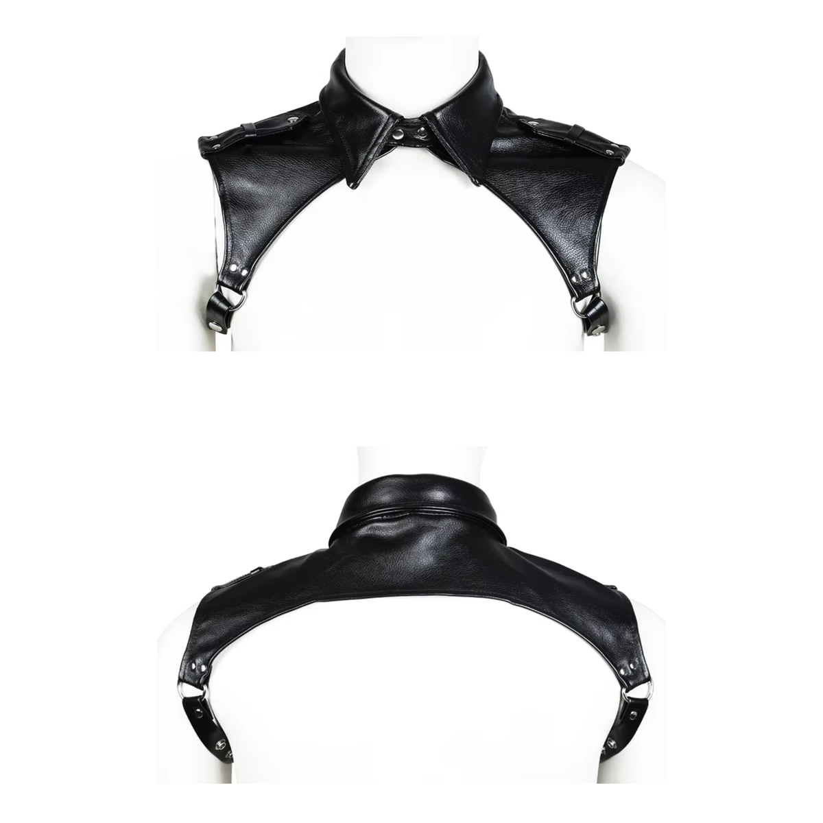 Masker & Harnas - Leder Look / PU Leer - Met Afneembare Staart - Zwart - BDSM / Roleplay / Cosplay / Rollenspel - Unisex - Sex Speeltjes Toys - Erotiek - Bondage Masker - OneSize