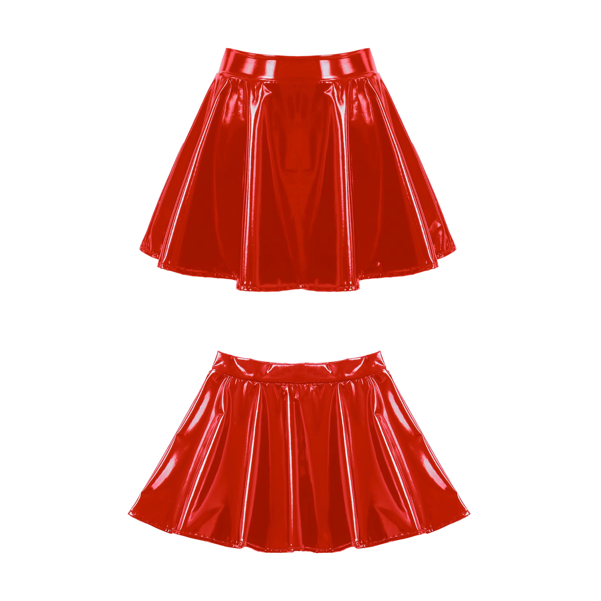 Latex-look Rok Rood - Sexy Erotisch Rokje - Imitatie Leder - Sexy Lingerie - Cosplay - Glanzend Dames Rokje - Maat S
