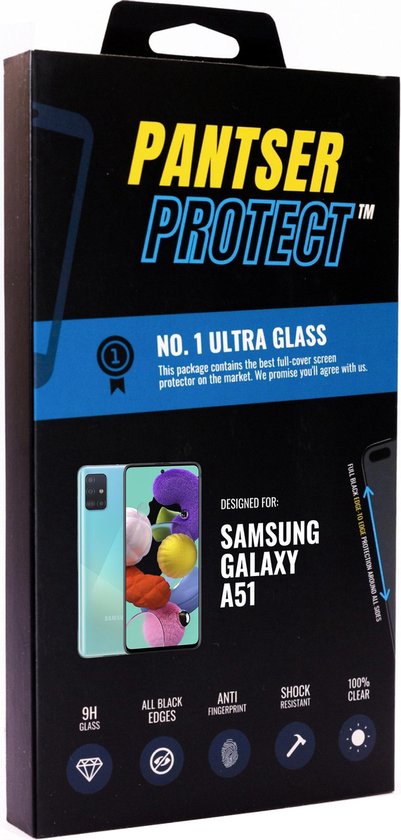 Pantser Protect ™ Case Friendly Screenprotector Geschikt voor Samsung Galaxy A51 - Premium glazen full-cover Pantserglas Protector - Tempered Glass Bescherm Glas