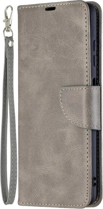 [EOL] Hoesje Grijs - Geschikt voor OPPO A58 - Portemonnee Book Case - Boekje Met Kaarthouder / Pasjeshouder en Magneetsluiting - Booklet Beschermhoes