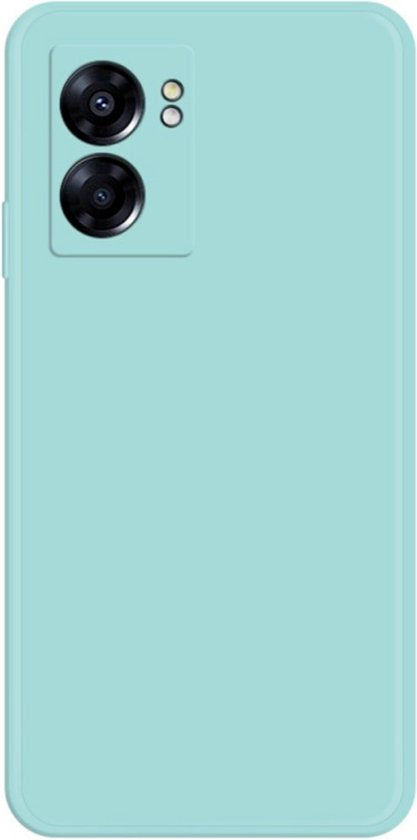 Hoesje Geschikt voor OPPO A57 / A57s - Lichtblauw - Stevige Shockproof Case - TPU Cover met Siliconen Touch - Backcover Telefoonhoesje