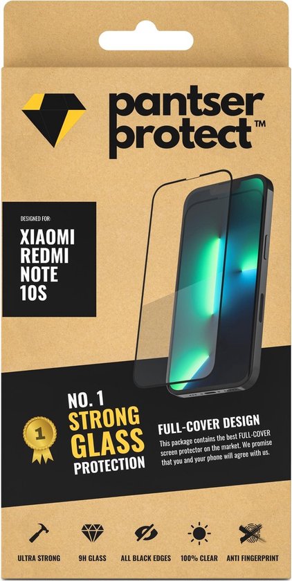 [EOL] Pantser Protect™ Glass Screenprotector Geschikt voor Xiaomi Redmi Note 10S - Case Friendly - Premium Pantserglas - Glazen Screen Protector