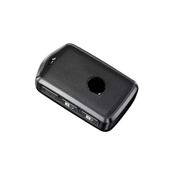 Zachte Leather Look Sleutelcover - Sleutelhoesje Geschikt voor Volvo S90 / S60 / XC60 / XC90 / XC40 / C40 / V60 / V90 / T6 / T8 - Zwart - Key Cover - Auto Accessoires