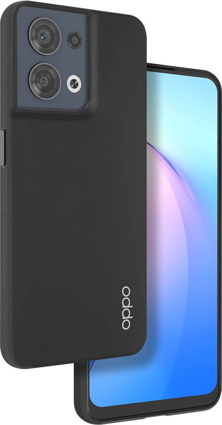 [EOL] Origineel Oppo Reno 8 Hoesje Siliconen Back Cover Zwart