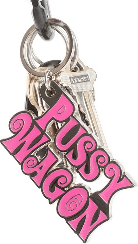 Auto Sleutelhanger - Pussy Wagon - universeel/alle automerken - Keychain - Grappige Sleutel Hanger Cadeau - Auto Accessoires