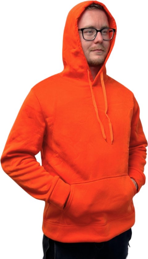 Oranje Hoodie Unisex - Heren / Dames Trui - Oranje Koningsdag Hoodie met Capuchon - Normal Fit - Maat S