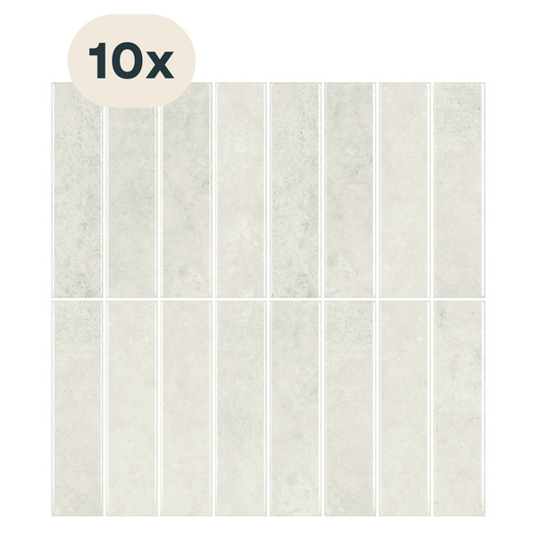 Solusia Zelfklevende Plaktegels - Beige – 10 Hoogwaardige Plaktegels voor Wand – Waterdichte Wandpanelen voor Keuken, Badkamer en Toilet – 30 x 30 cm – Makkelijk aan te brengen - Tegeltjes Tegelstickers
