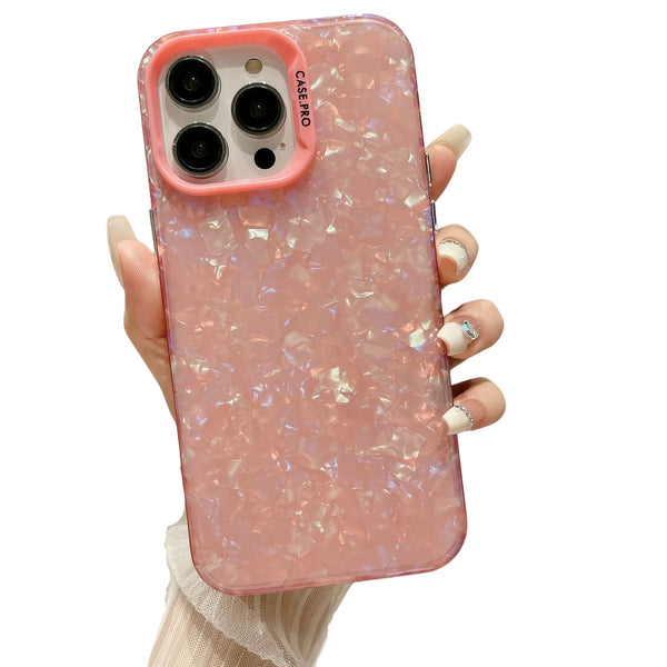 Glitter TPU Hoesje - Geschikt voor Apple iPhone 15 - Stevig met Dikke Randen - Kristal Look - Roze - Shockproof - Telefoonhoesje - met Camera Beschermrand
