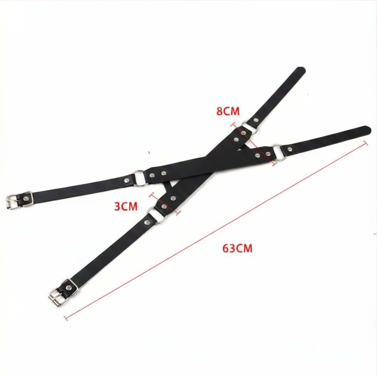 Masker Met Riempjes - Zwart - PU Leder - Spannend Oogmasker - Unisex - Sex Speeltjes Toys - Roleplay / Rollenspel - Erotiek - BDSM Bondage Masker