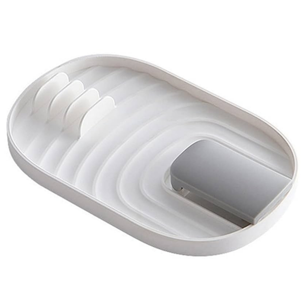Lepelhouder - Pannendekselhouder - Spatelhouder - Keukengereihouder - Keuken opslagrek - Keukenaccesoires - Organizer - Silicone - Makkelijk Te Reinigen - Hygienisch - Wit