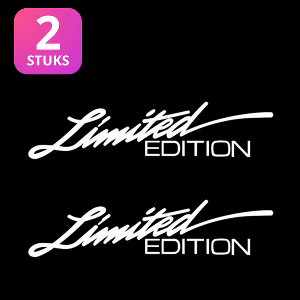 Auto Stickers Limited Edition -  Wit Zilver - 2 Stuks - Hoogwaardig Vinyl - Autostickers Wrap Folie - Geschikt voor Alle Automerken - Auto Accessoires