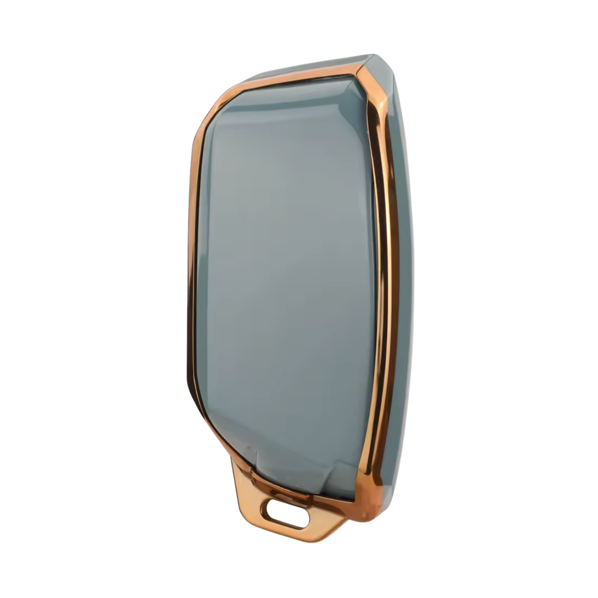 Zachte TPU Sleutelcover - Sleutelhoesje Geschikt voor BMW i7 / X7 / G07 / LCI / iX / U11 / 7 Serie / G70 / G09 / XM / U06 / G81 / M3 / 2023 - Goud met Blauw - Key Cover - Auto Accessoires