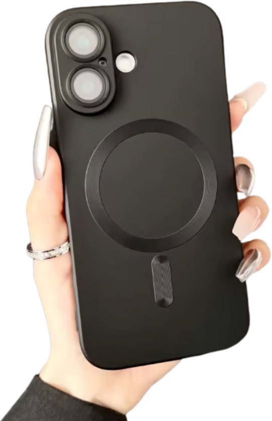 Magsafe Hoesje/ Case - Geschikt voor Apple iPhone 17 Pro - Met Camera Protectors - Gloss Soft Touch - Zwart - Magnetisch TPU Hoesje - Ultra Shockproof - Magneet Compatible