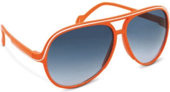 [LDV] Oranje Zonnebril - Hip Oranje Montuur - UV400 Bril - Koningsdag - EK/WK Voetbal Accessoires