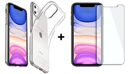 TORCE® iPhone 11 Hoesje - Case Transparant + Gratis Glass Screenprotector