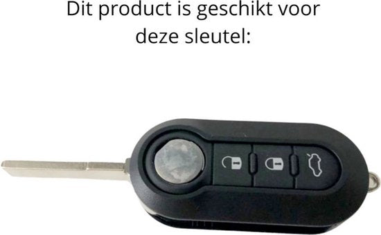 Siliconen Sleutelcover - Lila Paars Sleutelhoesje Geschikt voor Fiat 500 / 500L / 500X / 500C / Panda / Punto / Stilo - Sleutel Hoesje Cover - Auto Accessoires