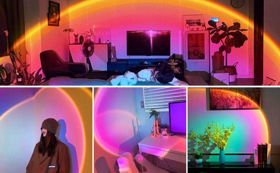 Sunset Lamp - Sunset Lamp - Hoogwaardige Lichtkwaliteit - Sunset Lamp - Zonsondergang - Projector Lamp