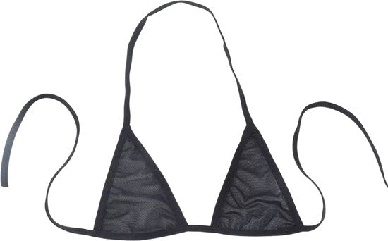 Sexy Dames Lingerieset – Zwart - Mini Lingerie Set – Tweedelige Lingerie Set - Halter Bralette Zonder Beugel - Micro String - Met Verstelbare Bandjes - Ondergoed Voor Vrouwen - Maat L