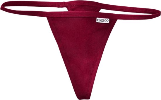 Luxe Dames String - 3 Pack Rood, Zwart & Wit - Dames Lingerie / Ondergoed Set - Maat L