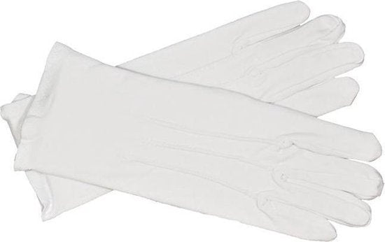 [EOL] Witte Handschoenen Luxe TV Sint - maat XXL