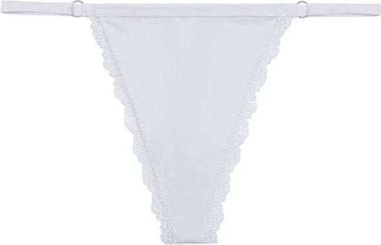 [EOL] Sexy Dames String - Wit - Smal Bandje - Dames Lingerie / Ondergoed - Maat L