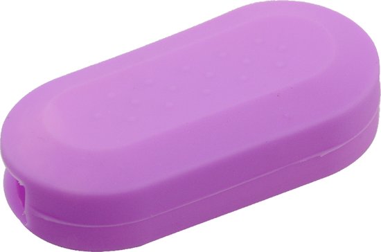 Siliconen Sleutelcover - Lila Paars Sleutelhoesje Geschikt voor Fiat 500 / 500L / 500X / 500C / Panda / Punto / Stilo - Sleutel Hoesje Cover - Auto Accessoires