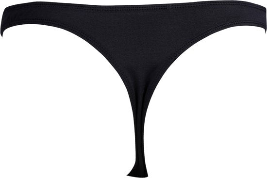 Heren Slip met Rits - Latex Look - String Zwart - Sexy Design - Mannen String - Ondergoed Maat M