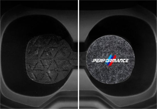 Set van 2 Bekerhouder Inleggers - Vilt Grijs - Performance - Geschikt voor alle automerken/ universeel - Foam Bekerhouders Onderzetters - Auto Accessoires