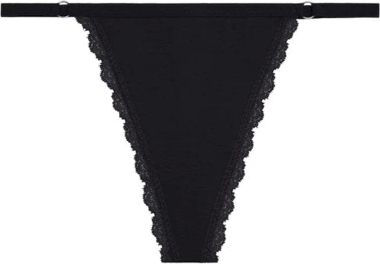 [EOL] Sexy Dames String - Zwart - Smal Bandje - Dames Lingerie / Ondergoed - Maat M